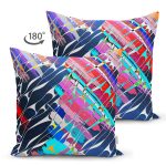 Çift Taraflı Suluboya Desenli Dijital Baskılı Modern Süet Yastık Kırlent Kılıfı Realhomes