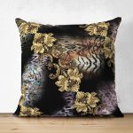 - Suet-K3742-Gorsel - Realhomes Çift Taraflı Karmaşık Motifli Özel Tasarım Dijital Baskılı Modern Süet Yastık Kırlent Kılıfı Realhomes