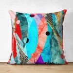 - Suet-K3754-Gorsel - Realhomes Çift Taraflı Balık Motifli Dijital Baskılı Modern Süet Yastık Kırlent Kılıfı Realhomes