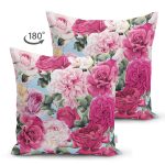 - Suet-K3760-Gorsel-1 - Realhomes Çift Taraflı Pembe Güller Dijital Baskılı Modern Süet Yastık Kırlent Kılıfı Realhomes
