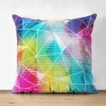 - Suet-K3761-Gorsel - Realhomes Çift Taraflı Renkli Mozaik Motifli Dijital Baskılı Modern Süet Yastık Kırlent Kılıfı Realhomes