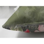 - Suet-K3766-Gorsel-2 - Realhomes Çift Taraflı Haki Zeminde Rengarenk Çiçekler Dijital Baskılı Modern Süet Yastık Kırlent Kılıfı Realhomes