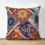 - Suet-K3769-Gorsel - Realhomes Çift Taraflı Etnik Motifli Dijital Baskılı Modern Süet Yastık Kırlent Kılıfı Realhomes