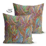 Çift Taraflı Suluboya Desenli Dijital Baskılı Modern Süet Yastık Kırlent Kılıfı Realhomes