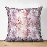 - Suet-K3787-Gorsel - Realhomes Çift Taraflı Soyut Etnik Çiçek Desenli Özel Tasarım Dijital Baskılı Modern Süet Yastık Kırlent Kılıfı Realhomes