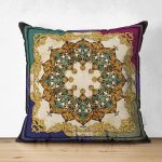 - Suet-K3790-Gorsel - Realhomes Çift Taraflı Damask Motifli Özel Tasarım Dijital Baskılı Modern Süet Yastık Kırlent Kılıfı Realhomes