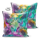 - Suet-K3807-Gorsel-1 - Realhomes Çift Taraflı Rengarenk Etnik Motifli Dijital Baskılı Modern Süet Yastık Kırlent Kılıfı Realhomes