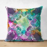 - Suet-K3807-Gorsel - Realhomes Çift Taraflı Rengarenk Etnik Motifli Dijital Baskılı Modern Süet Yastık Kırlent Kılıfı Realhomes