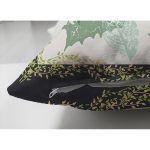 - Suet-K3810-Gorsel-2 - Realhomes Çift Taraflı Beyaz Zeminde Renkli Yapraklar Dijital Baskılı Modern Süet Yastık Kırlent Kılıfı Realhomes