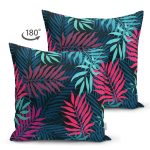 - Suet-K3812-Gorsel-1 - Realhomes Çift Taraflı Renkli yapraklar Dijital Baskılı Modern Süet Yastık Kırlent Kılıfı Realhomes