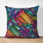 - Suet-K3813-Gorsel - Realhomes Realhomes Çift Taraflı Moda Renkli Motifler Dijital Baskılı Modern Süet Yastık Kırlent Kılıfı Realhomes