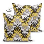 Çift Taraflı Etnik Motifli Dijital Baskılı Modern Süet Yastık Kırlent Kılıfı Realhomes