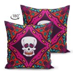 - Suet-K3816-Gorsel-1 - Realhomes Çift Taraflı Renkli İskelet Özel Seri Dijital Baskılı Modern Süet Yastık Kırlent Kılıfı Realhomes