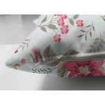 - Suet-K3824-Gorsel-2 - Realhomes Çift Taraflı Beyaz Zeminde Pembe Çiçekler Dijital Baskılı Modern Süet Yastık Kırlent Kılıfı Realhomes