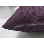 Çift Taraflı Mürdüm Büyüsü Dijital Baskılı Modern Süet Yastık Kırlent Kılıfı Realhomes