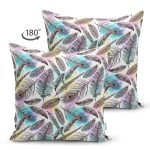 - Suet-K3827-Gorsel-1 - Realhomes Çift Taraflı Renkli Tüyler Dijital Baskılı Modern Süet Yastık Kırlent Kılıfı Realhomes