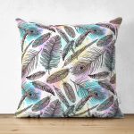 - Suet-K3827-Gorsel - Realhomes Çift Taraflı Renkli Tüyler Dijital Baskılı Modern Süet Yastık Kırlent Kılıfı Realhomes