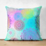 - Suet-K3828-Gorsel - Realhomes Çift Taraflı Renkli Fraktal Motifli Dijital Baskılı Modern Süet Yastık Kırlent Kılıfı Realhomes