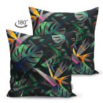 - Suet-K3829-Gorsel-1 - Realhomes Çift Taraflı Soyut Tarzda Tropikal Yaprak Desenli Dijital Baskılı Modern Süet Yastık Kırlent Kılıfı Realhomes