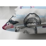 - Suet-K3834-Gorsel-2 - Realhomes Çift Taraflı Mavi Çizgide Kurukafa Desenli Dijital Baskılı Süet Yastık Kırlent Kılıfı Realhomes