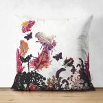 - Suet-K3839-Gorsel - Realhomes Çift Taraflı Butterfly Dijital Baskılı Modern Süet Yastık Kırlent Kılıfı Realhomes