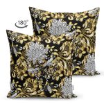 - Suet-K3854-Gorsel-1 - Realhomes Çift Taraflı Altın Ve Çiçekli Özel Tasarım Dijital Baskılı Modern Süet Yastık Kırlent Kılıfı Realhomes