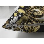 - Suet-K3854-Gorsel-2 - Realhomes Çift Taraflı Altın Ve Çiçekli Özel Tasarım Dijital Baskılı Modern Süet Yastık Kırlent Kılıfı Realhomes