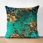 - Suet-K3869-Gorsel - Realhomes Çift Taraflı Altın Motifli Özel Tasarım Dijital Baskılı Modern Süet Yastık Kırlent Kılıfı Realhomes