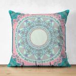 - Suet-K3870-Gorsel - Realhomes Çift Taraflı Çini Motifli Dijital Baskılı Modern Süet Yastık Kırlent Kılıfı Realhomes