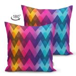 - Suet-K3872-Gorsel-1 - Realhomes Çift Taraflı Renkli Zikzak Desenli Dijital Baskılı Modern Süet Yastık Kırlent Kılıfı Realhomes