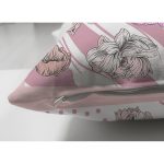 - Suet-K3880-Gorsel-2 - Realhomes Çift Taraflı Pembe Puanlı Zeminde Çiçekli Özel Tasarım Dijital Baskılı Modern Süet Yastık Kırlent Kılıfı Realhomes