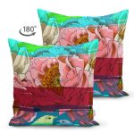 Çift Taraflı Kuş motifli Dijital Baskılı Modern Süet Yastık Kırlent Kılıfı Realhomes