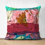 Çift Taraflı Kuş motifli Dijital Baskılı Modern Süet Yastık Kırlent Kılıfı Realhomes