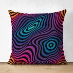 - Suet-K3890-Gorsel - Realhomes Çift Taraflı Soyut Dairesel Tasarım Dijital Baskılı Özel Tasarım Modern Süet Yastık Kırlent Kılıfı Realhomes