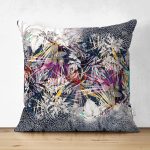 - Suet-K3891-Gorsel - Realhomes Çift Taraflı Karmaşık Çiçek Desenli Özel Tasarım Dijital Baskılı Modern Süet Yastık Kırlent Kılıfı Realhomes