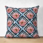 - Suet-K3892-Gorsel - Realhomes Çift Taraflı Mavi zeminde Geometrik Motifler Dijital Baskılı Modern Süet Yastık Kırlent Kılıfı Realhomes