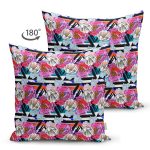 - Suet-K3893-Gorsel-1 - Realhomes Çift Taraflı Summer Özel Seri Dijital Baskılı Modern Süet Yastık Kırlent Kılıfı Realhomes
