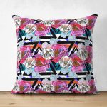 - Suet-K3893-Gorsel - Realhomes Çift Taraflı Summer Özel Seri Dijital Baskılı Modern Süet Yastık Kırlent Kılıfı Realhomes