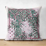 - Suet-K3895-Gorsel - Realhomes Çift Taraflı Renkli Yaprak Temalı Özel Tasarım Dijital Baskılı Modern Süet Yastık Kırlent Kılıfı Realhomes