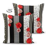 - Suet-K3897-Gorsel-1 - Realhomes Çift Taraflı Kırmızı Gül Figürlü Özel Tasarım Dijital Baskılı Modern Süet Yastık Kırlent Kılıfı Realhomes