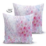 - Suet-K3901-Gorsel-1 - Realhomes Çift Taraflı Pembe Çiçek Motifli Özel Tasarım Dijital Baskılı Modern Süet Yastık Kırlent Kılıfı Realhomes