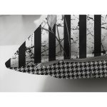 - Suet-K3903-Gorsel-2 - Realhomes Çift Taraflı Çizgili Kaz Ayaklı Zeminde Çiçek Desenli Özel Tasarım Dijital Baskılı Modern Süet Yastık Kırlent Kılıfı Realhomes