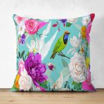 - Suet-K3905-Gorsel - Realhomes Çift Taraflı Summer Özel Seri Dijital Baskılı Modern Süet Yastık Kırlent Kılıfı Realhomes