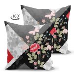 Çift Taraflı Fashion Özel Tasarım Dijital Baskılı Modern Süet Yastık Kırlent Kılıfı Realhomes