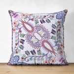 - Suet-K3928-Gorsel - Realhomes Çift Taraflı Çini Desenli Dijital Baskılı Modern Süet Yastık Kırlent Kılıfı Realhomes