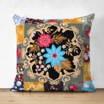 - Suet-K3932-Gorsel - Realhomes Çift Taraflı Fashion Kareli Motifler Özel Tasarım Dijital Baskılı Modern Süet Yastık Kırlent Kılıfı Realhomes