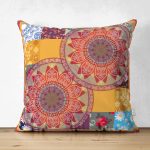 - Suet-K3933-Gorsel - Realhomes Çift Taraflı Etnik Motifli Özel Tasarım Dijital Baskılı Modern Süet Yastık Kırlent Kılıfı Realhomes