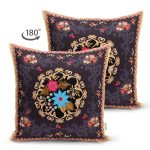 - Suet-K3934-Gorsel-1 - Realhomes Çift Taraflı Etnik Motifli Özel Tasarım Dijital Baskılı Modern Süet Yastık Kırlent Kılıfı Realhomes