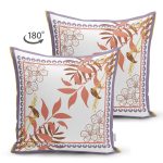 - Suet-K3949-Gorsel-1 - Realhomes Çift Taraflı Çerçeve İçinde Çiçek Ve Yaprak Motifli Özel Tasarım Dijital Baskılı Modern Süet Yastık Kırlent Kılıfı Realhomes