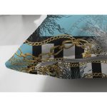 - Suet-K3956-Gorsel-2 - Realhomes Çift Taraflı Mavi Zeminde Zincir Desenli Özel Tasarım Dijital Baskılı Modern Süet Yastık Kırlent Kılıfı Realhomes